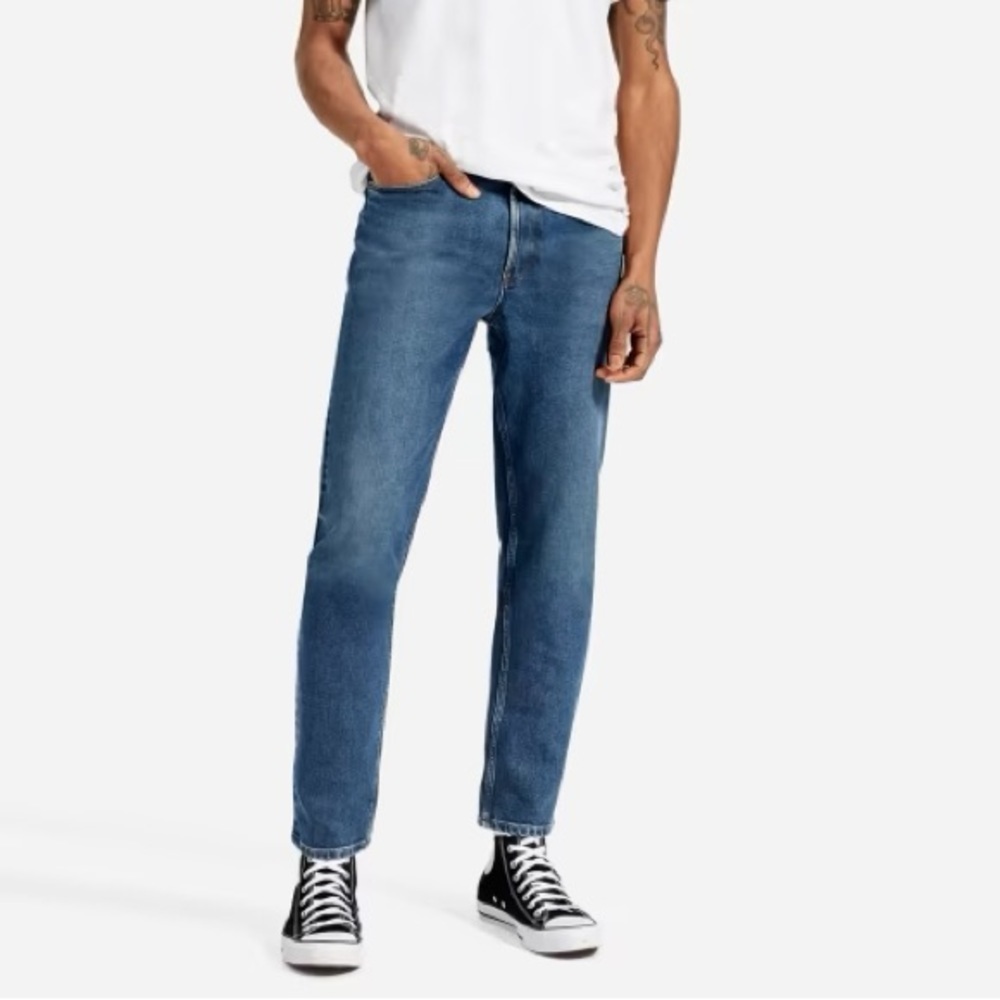Everlane jeans straight leg classic relaxed blue denim mens size 32